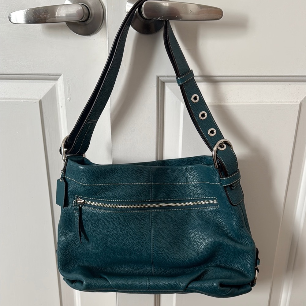 Coach Teal Leather Women's Bag